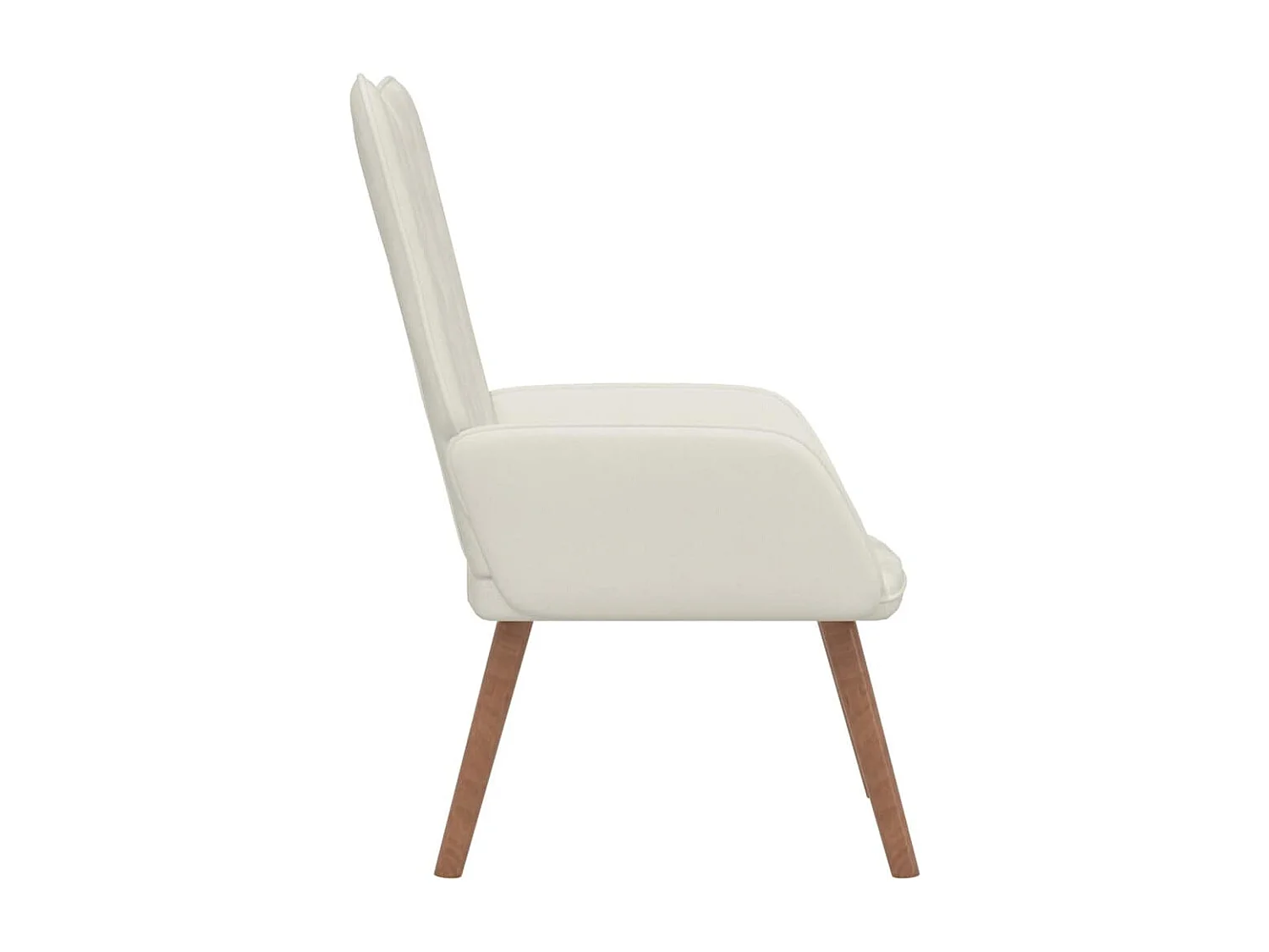 Chaise de relaxation Blanc crème Velours