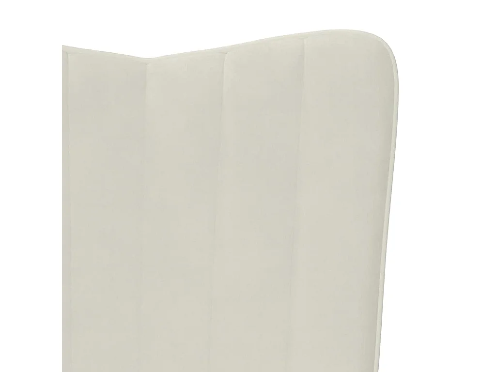 Chaise de relaxation Blanc crème Velours