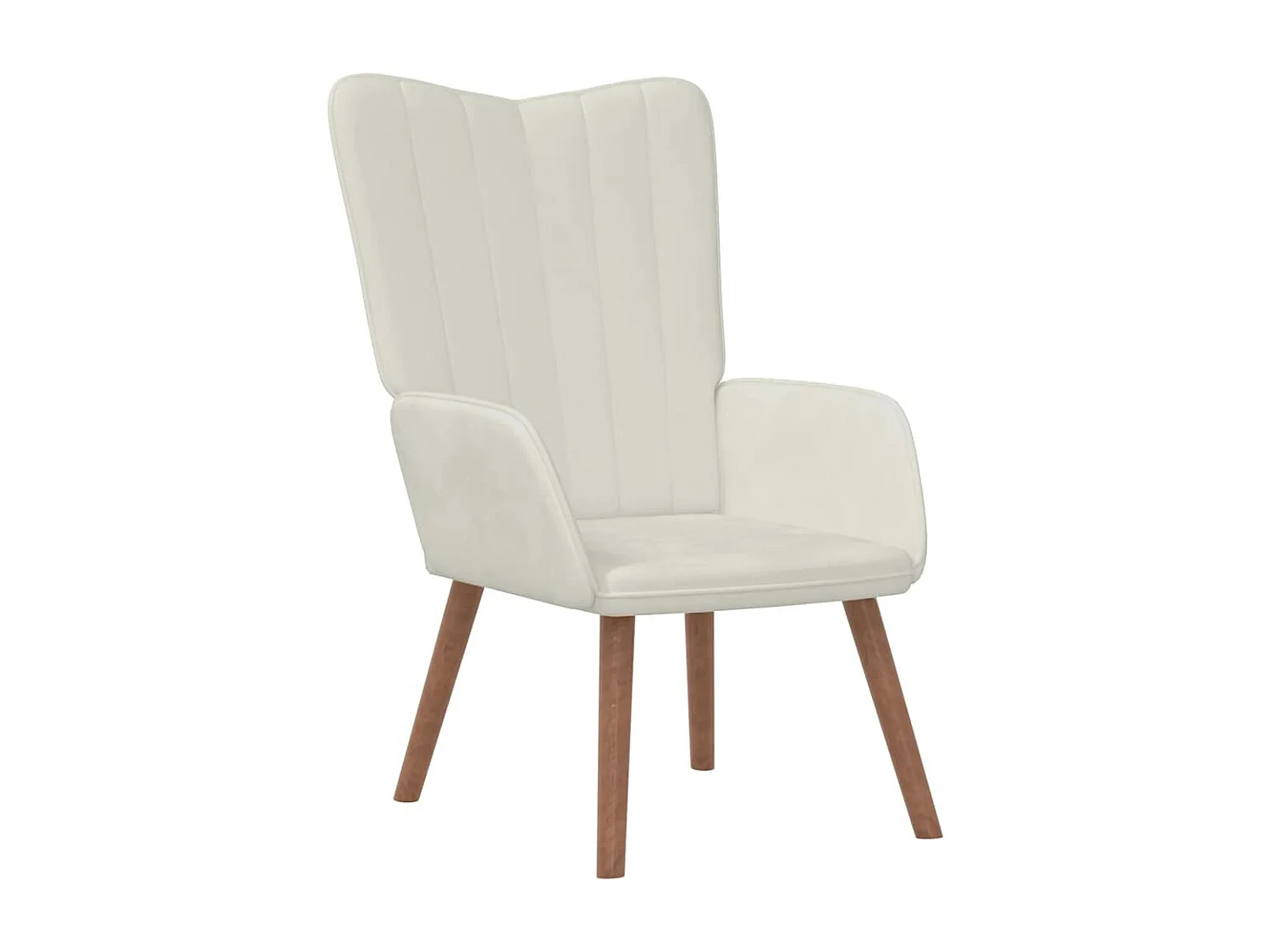 Poltrona Relax Bianco Crema in Velluto
