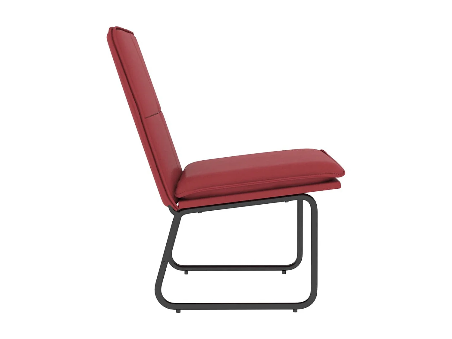 Sedia Lounge Rosso Vino 54x75x76 cm in Similpelle