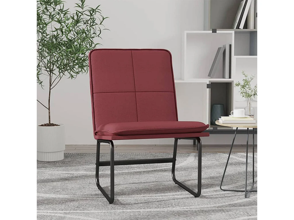 Chaise longue Rouge bordeaux 54x75x76 cm Similicuir