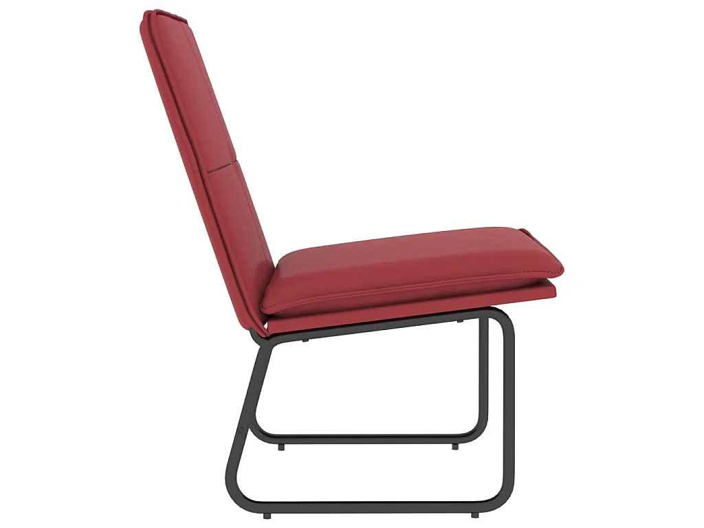 Chaise longue Rouge bordeaux 54x75x76 cm Similicuir