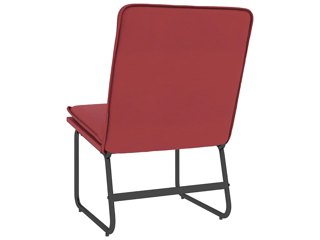 Chaise longue Rouge bordeaux 54x75x76 cm Similicuir