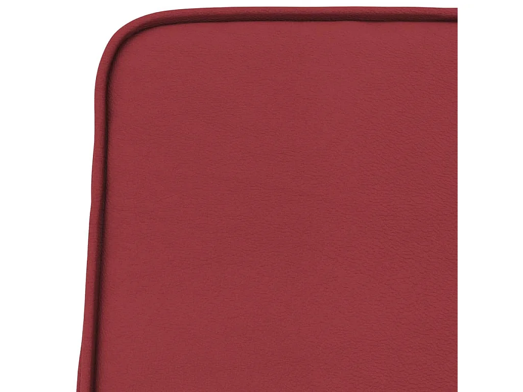 Chaise longue Rouge bordeaux 54x75x76 cm Similicuir