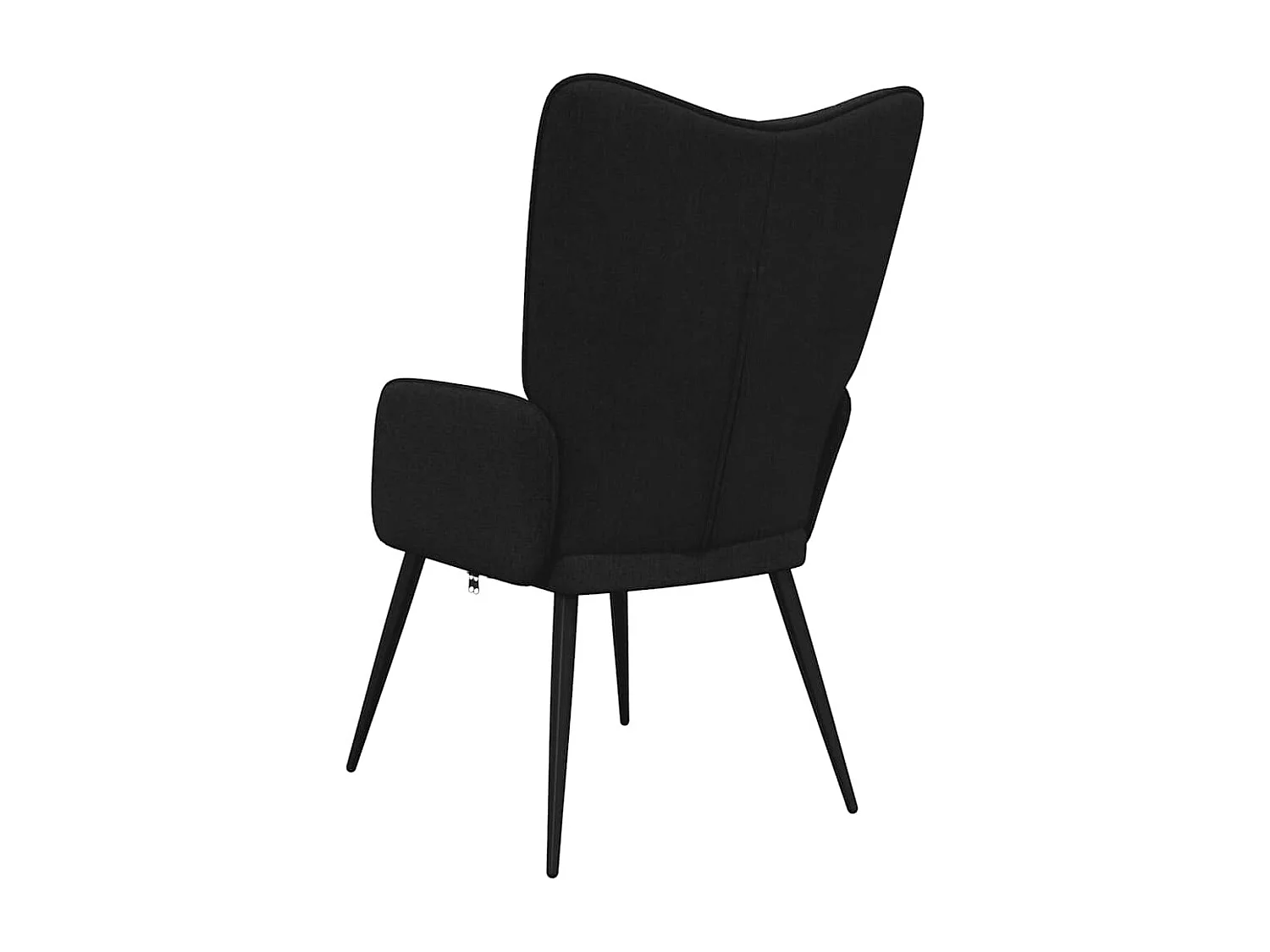 Chaise de relaxation Noir Tissu