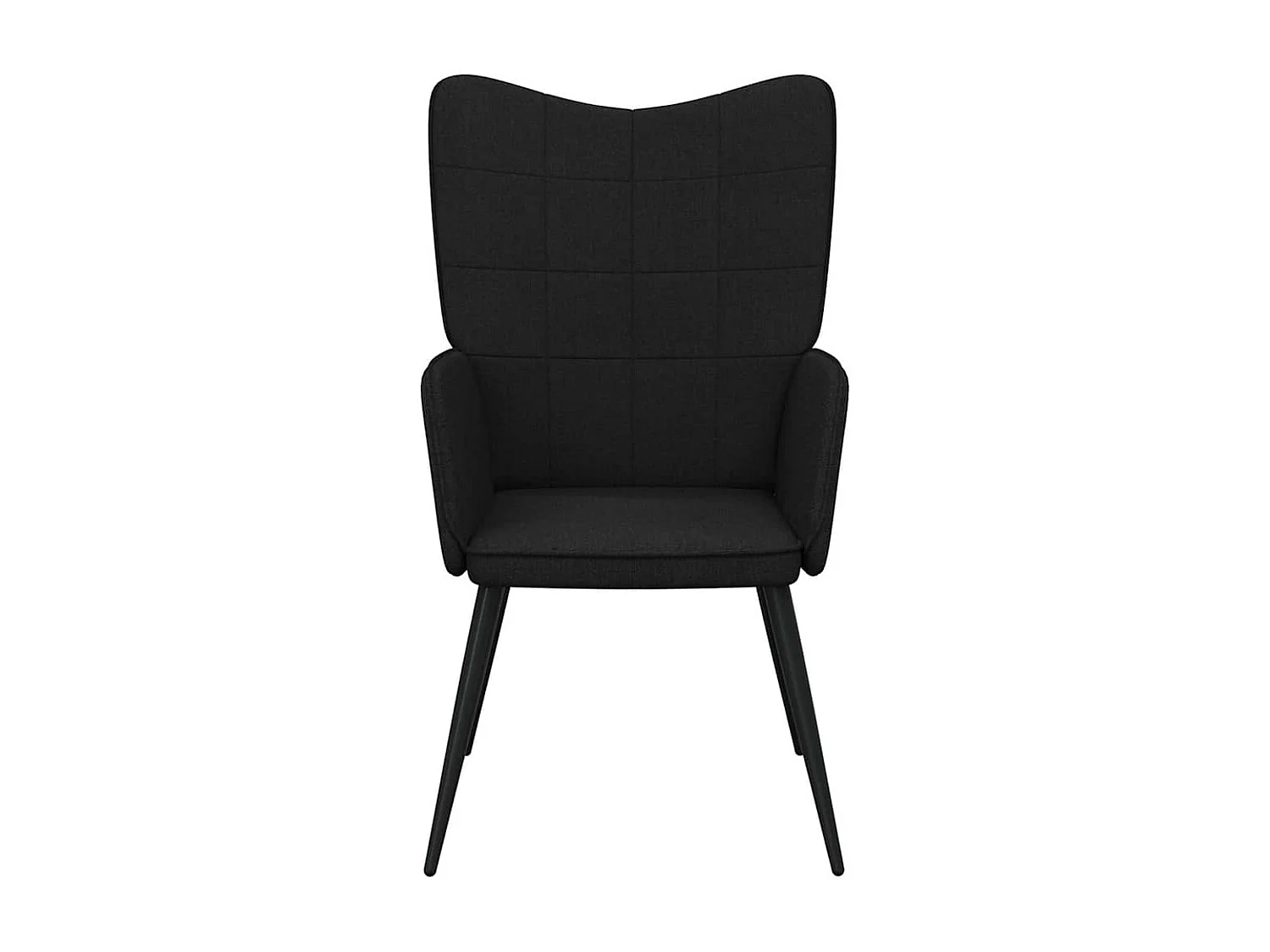 Chaise de relaxation Noir Tissu