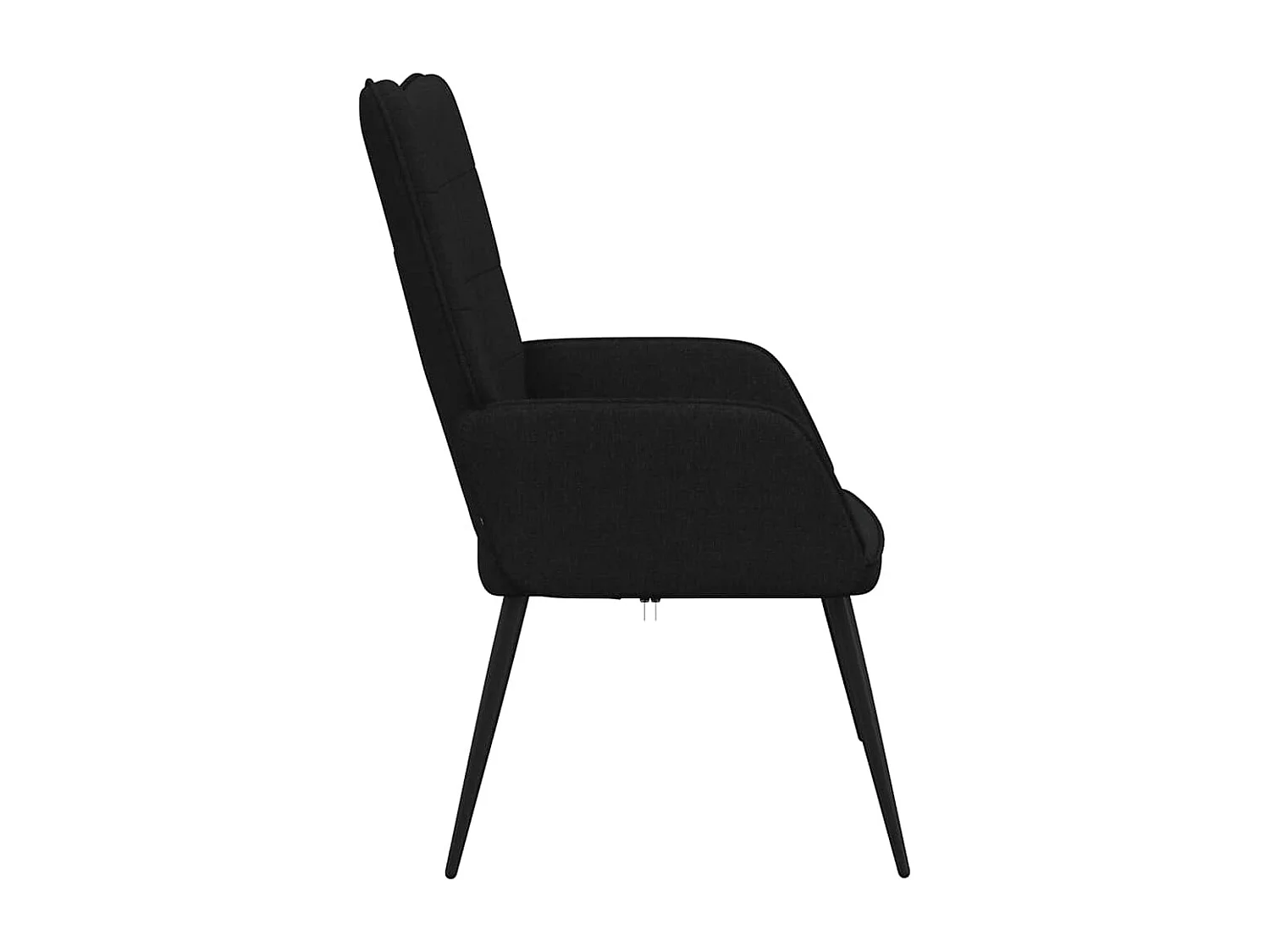 Chaise de relaxation Noir Tissu