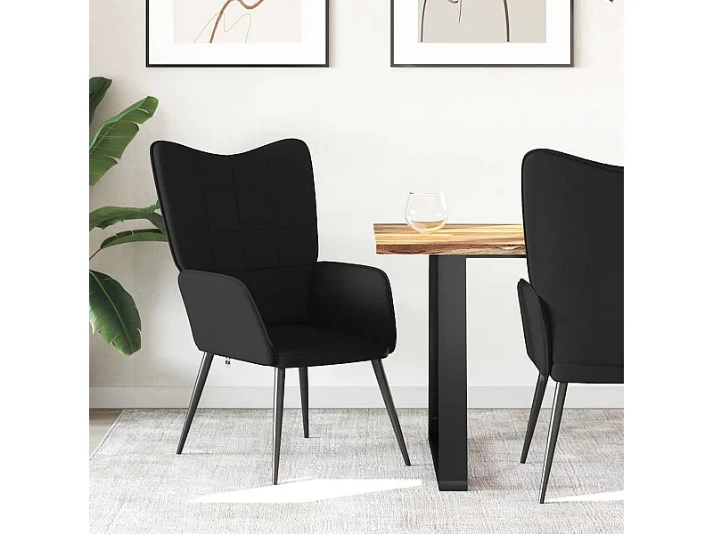 Sillón de relax de tela negro