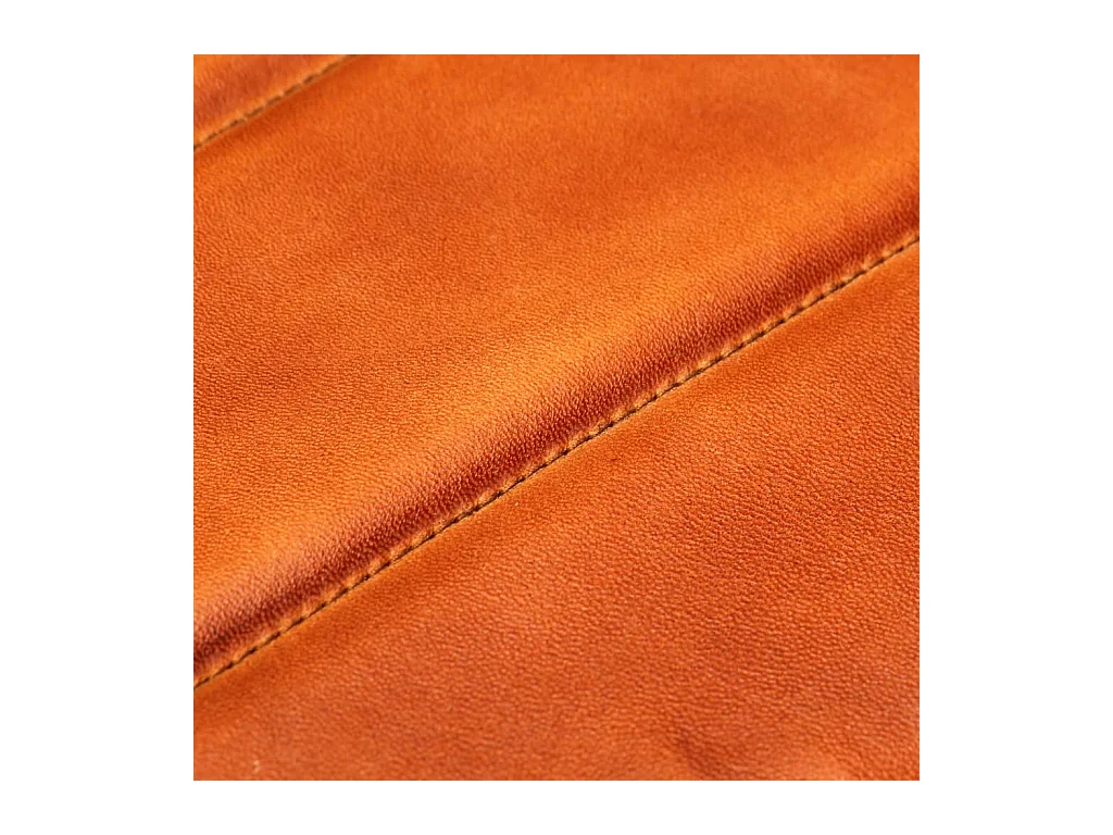 Fauteuil Brun roux Cuir véritable