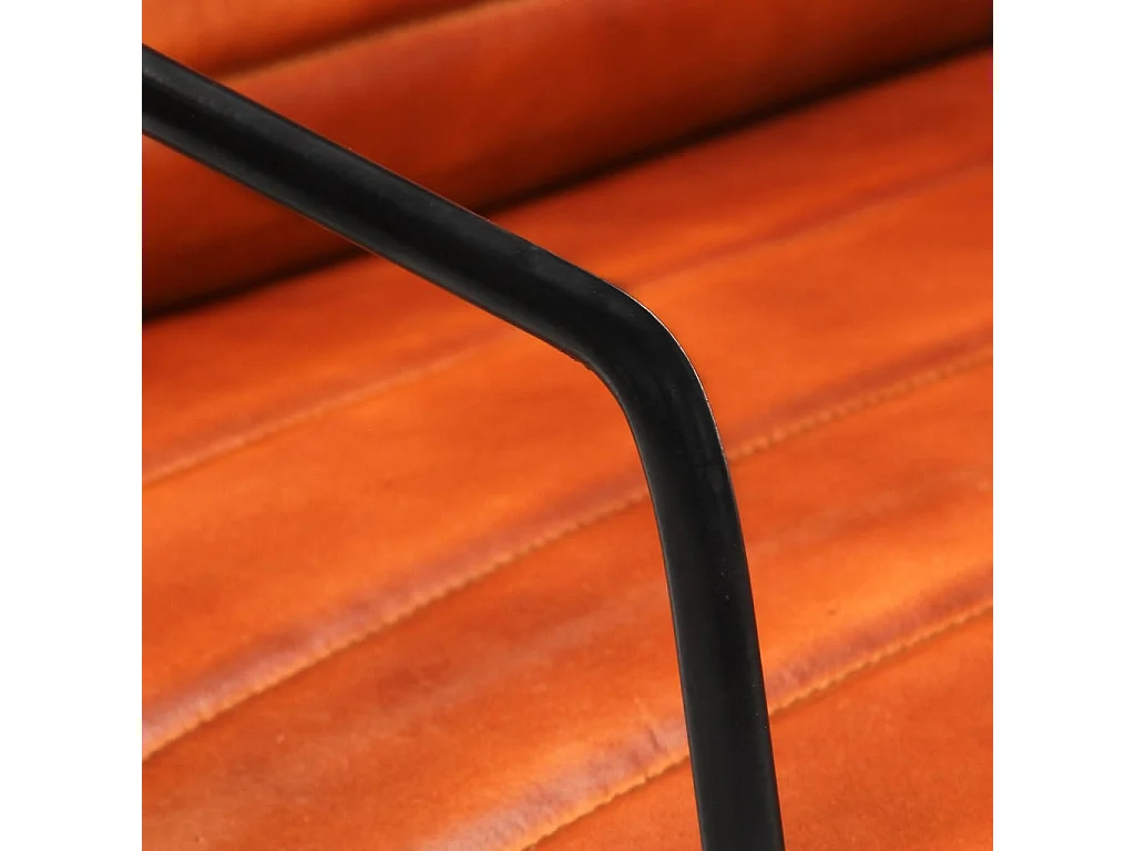 Fauteuil echt leer tan
