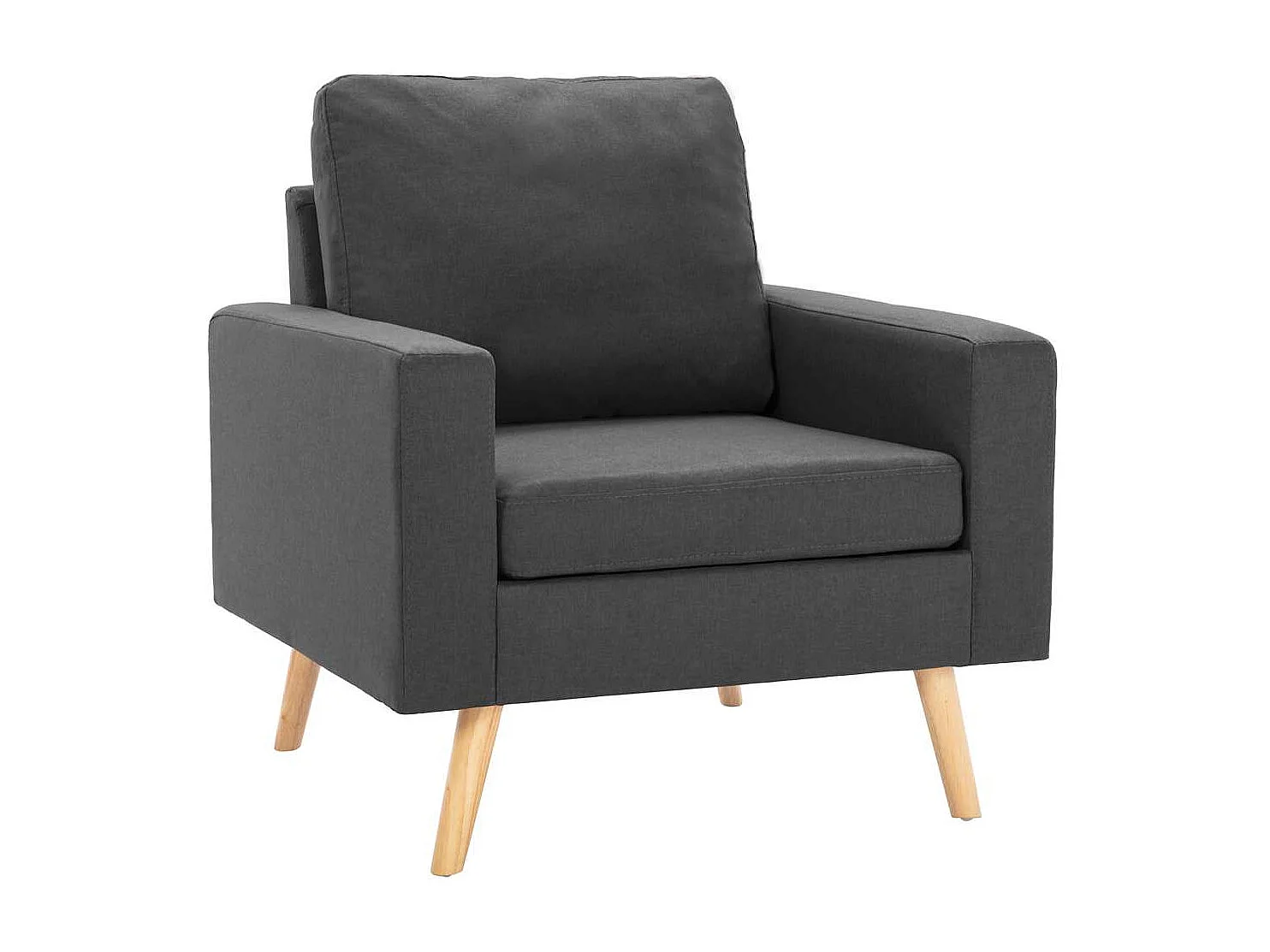 Fauteuil gris foncé tissu