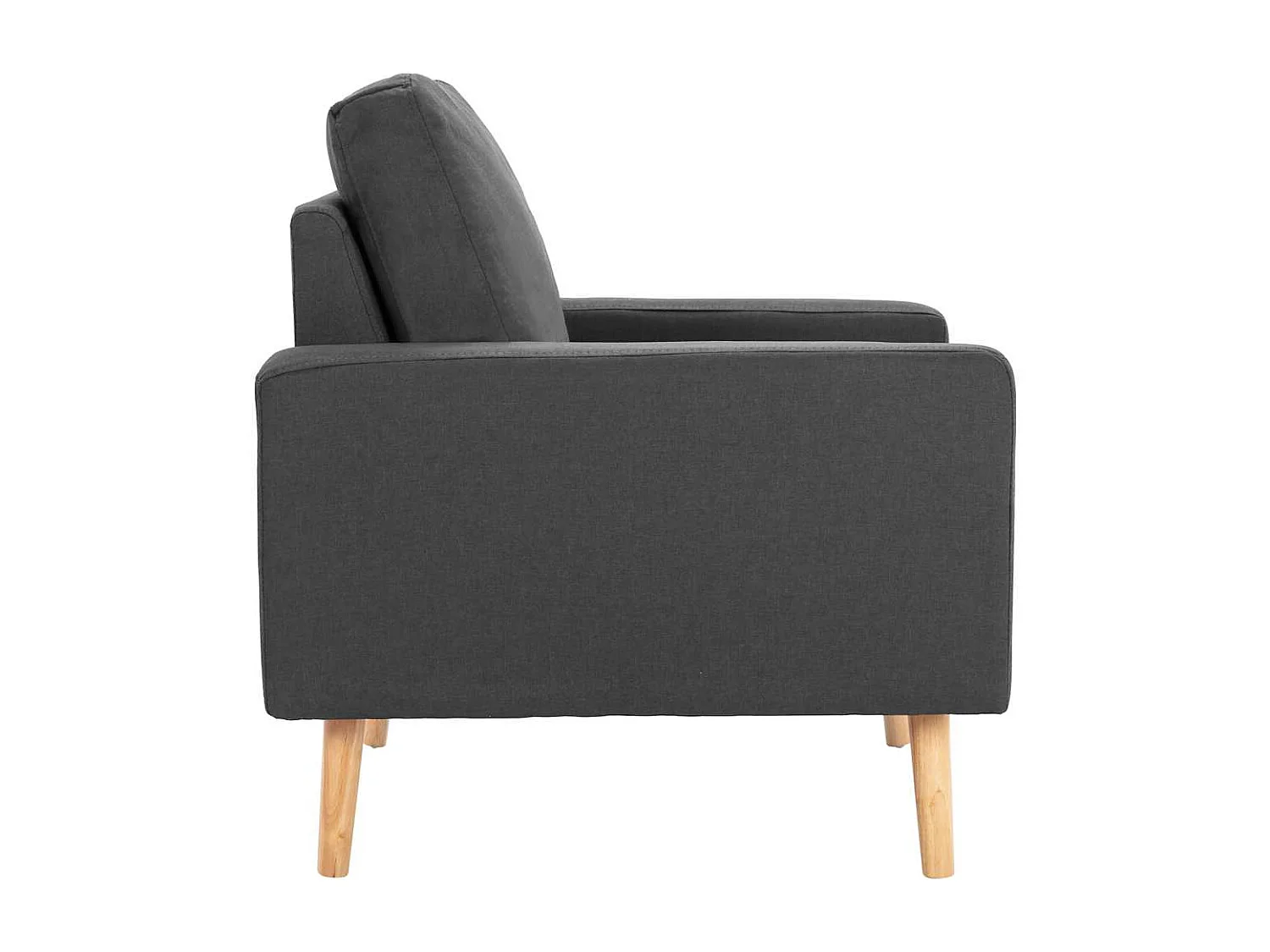 Fauteuil gris foncé tissu