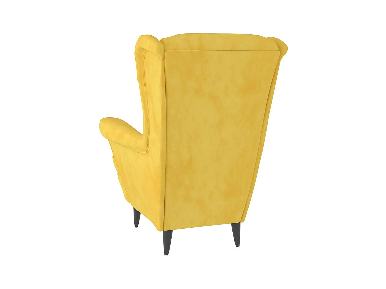 Fauteuil jaune moutarde velours