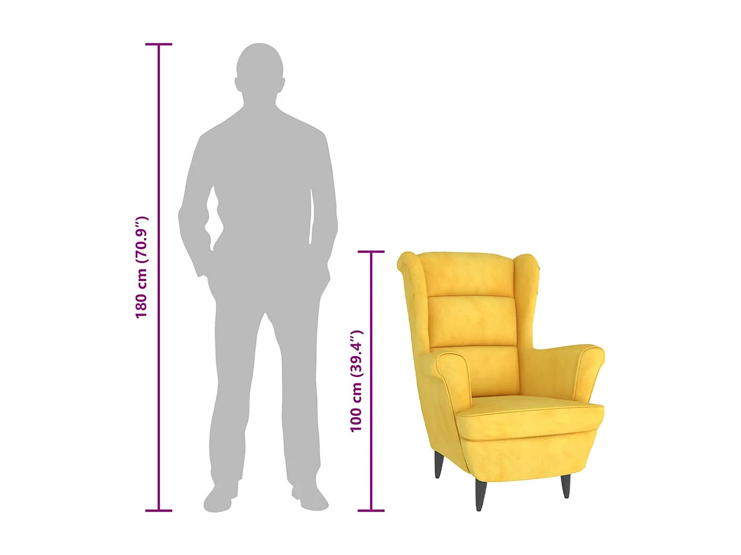 Sessel Senfgelb Samt