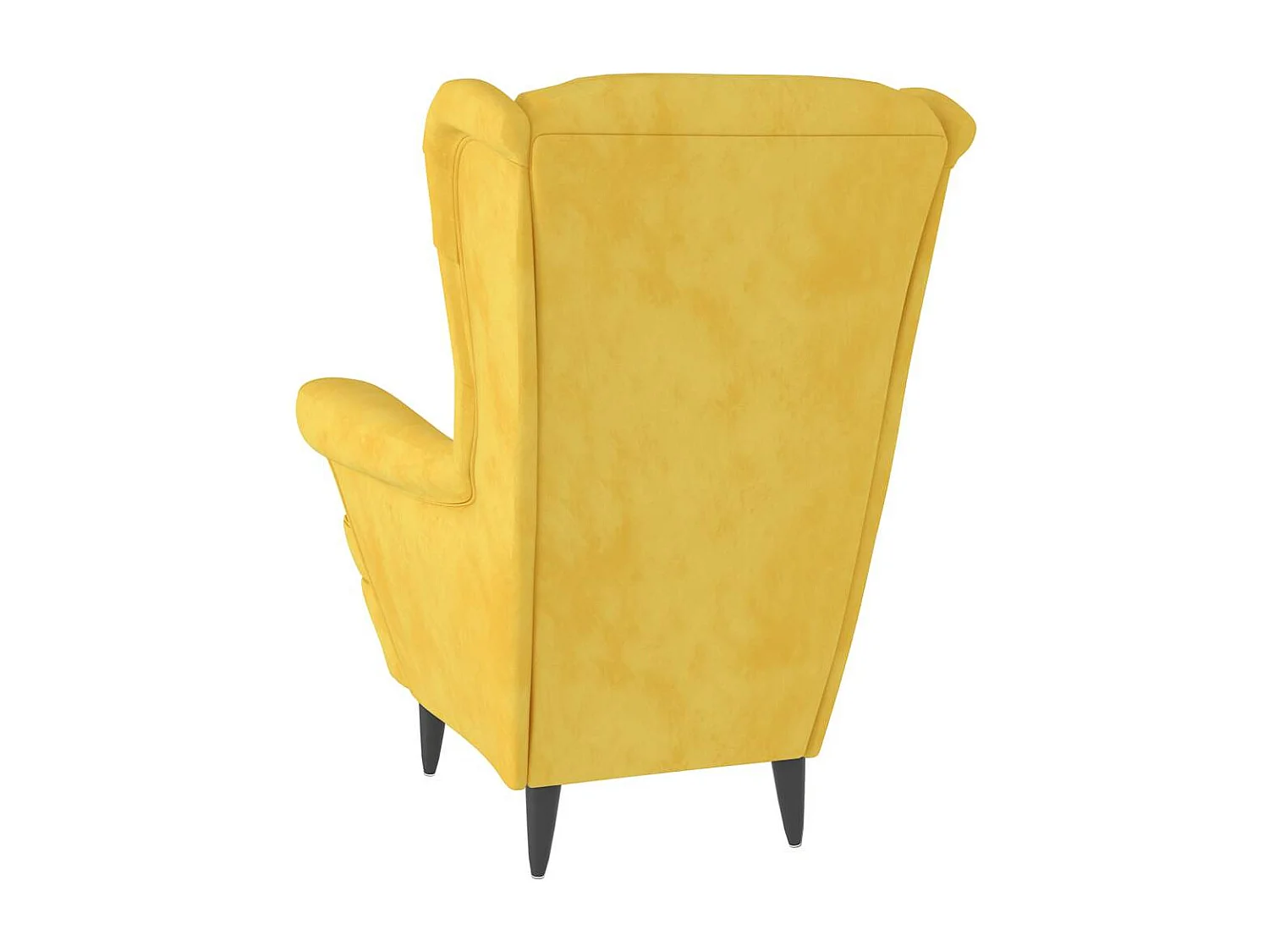 Poltrona em veludo amarelo mostarda