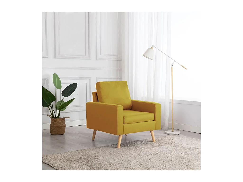 Fauteuil jaune tissu