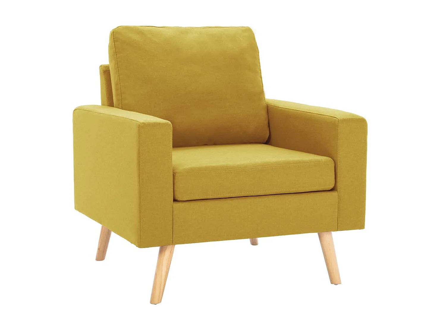 Fauteuil jaune tissu