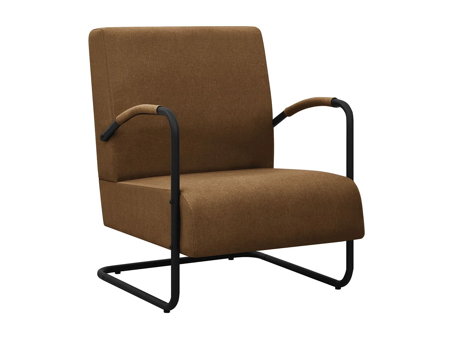 Comfortabele en elegante bruine stoffen fauteuil voor ontspanning en interieurdecoratie