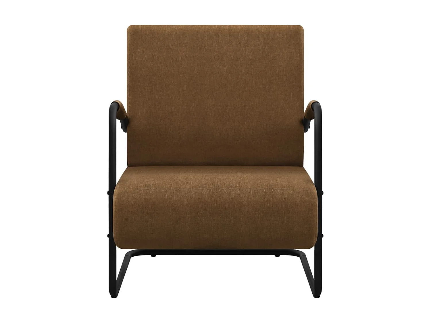Comfortabele en elegante bruine stoffen fauteuil voor ontspanning en interieurdecoratie