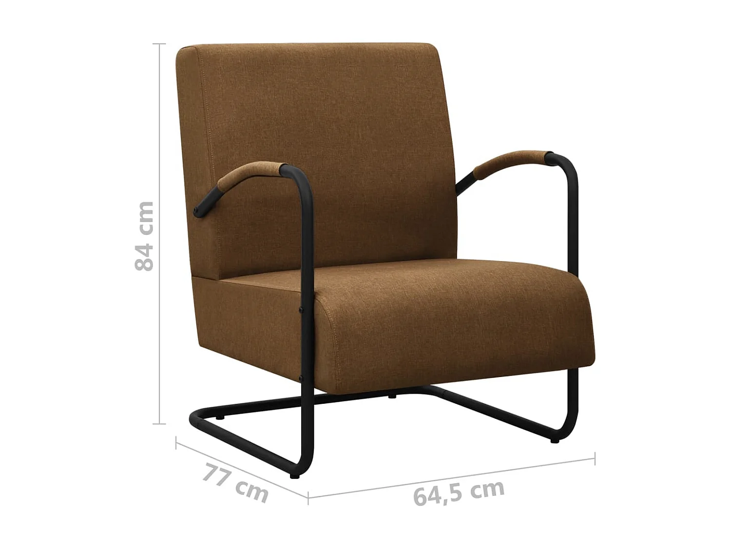 Comfortabele en elegante bruine stoffen fauteuil voor ontspanning en interieurdecoratie