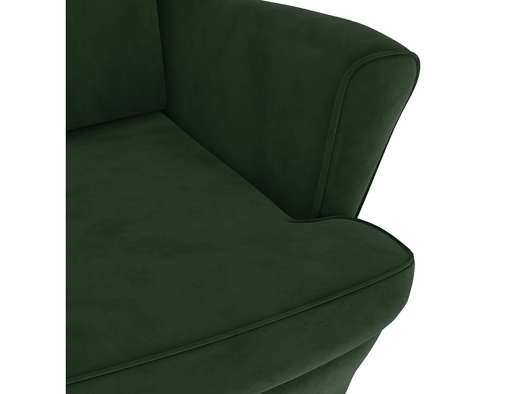 Fauteuil fluweel donkergroen