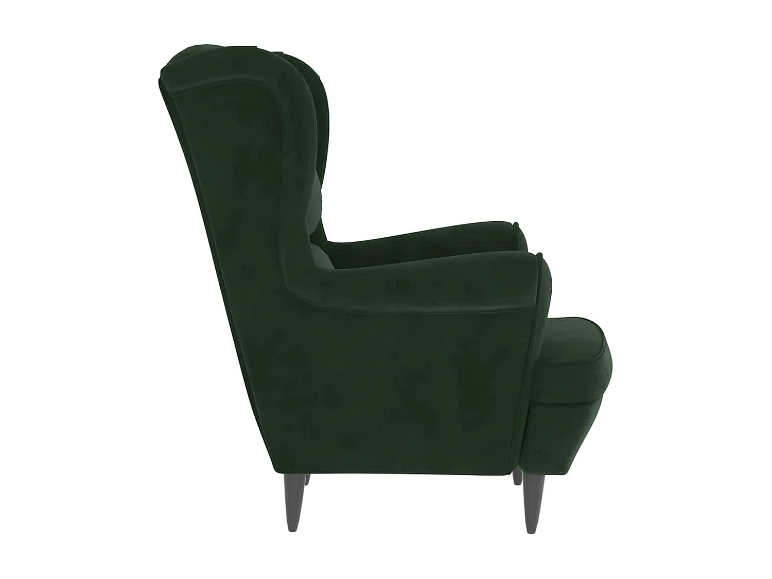 Fauteuil vert foncé velours