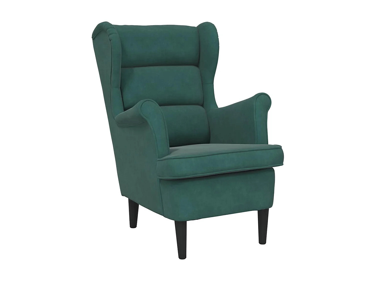 Fauteuil vert foncé velours