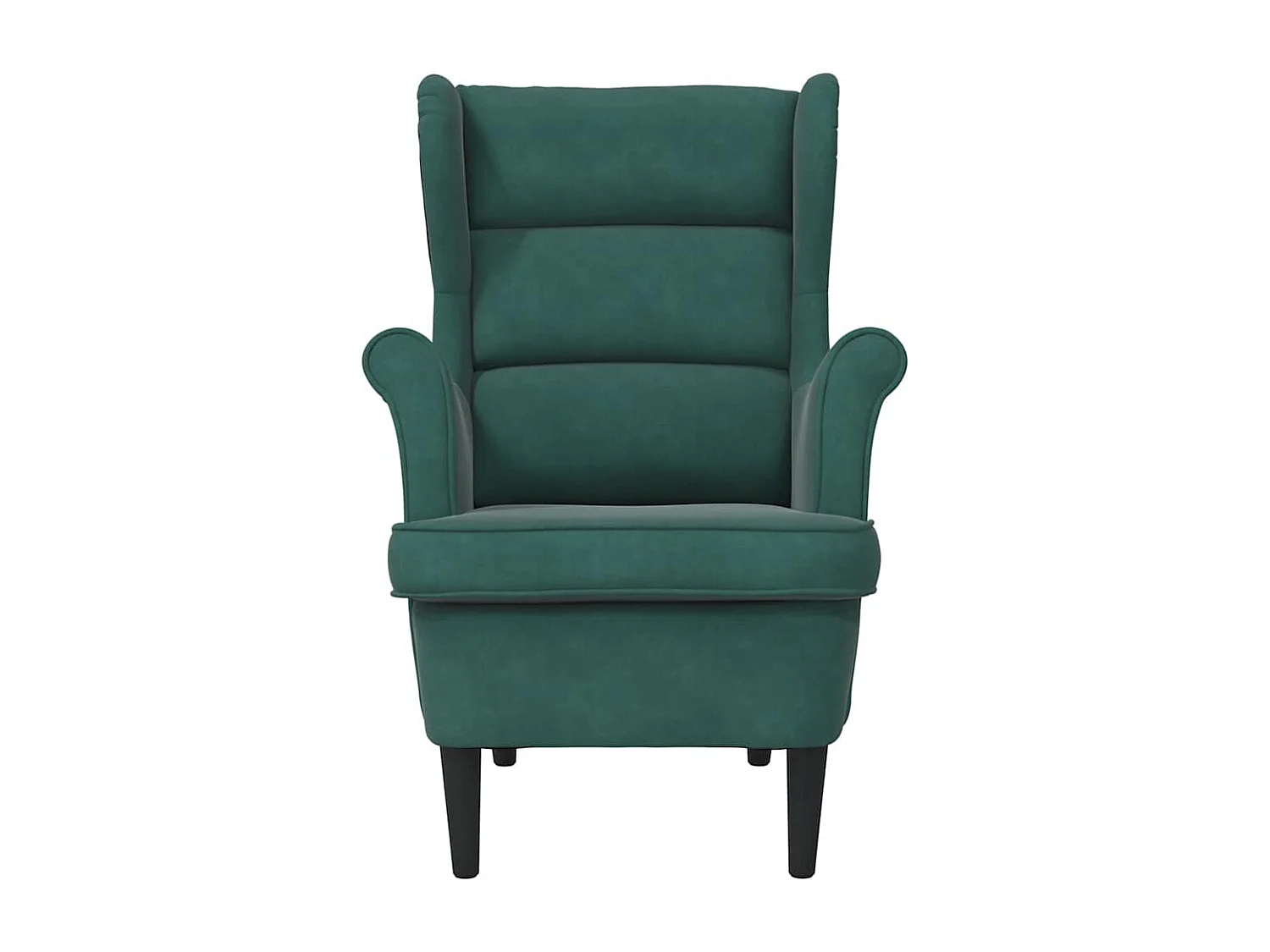 Fauteuil vert foncé velours