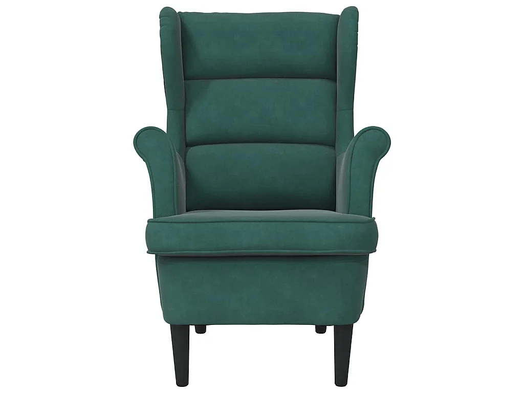 Fauteuil fluweel donkergroen