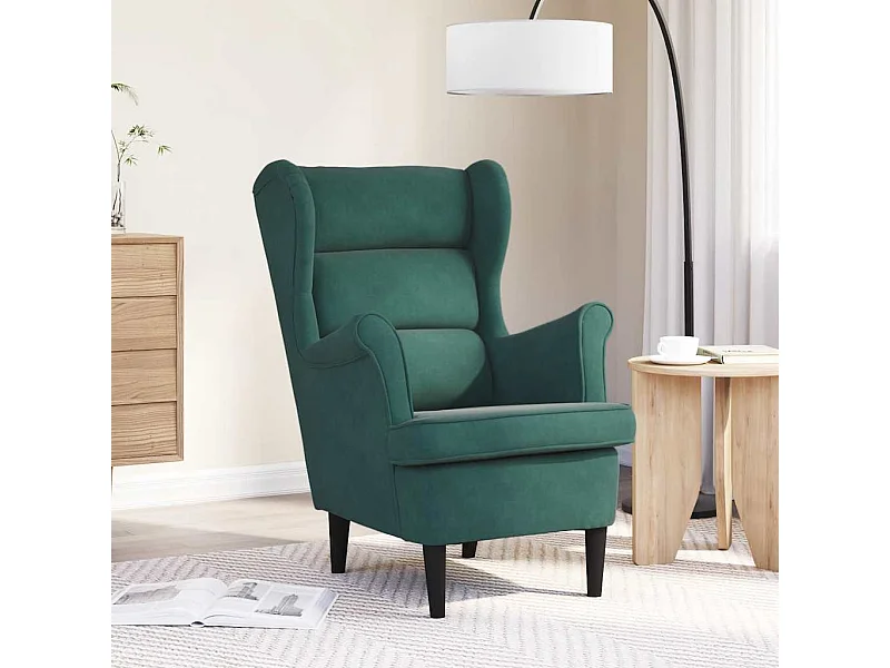 Fauteuil fluweel donkergroen