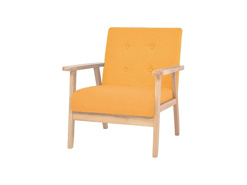 Fauteuil jaune tissu