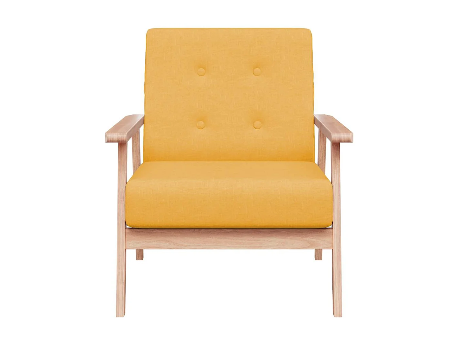 Sillón de tela amarillo