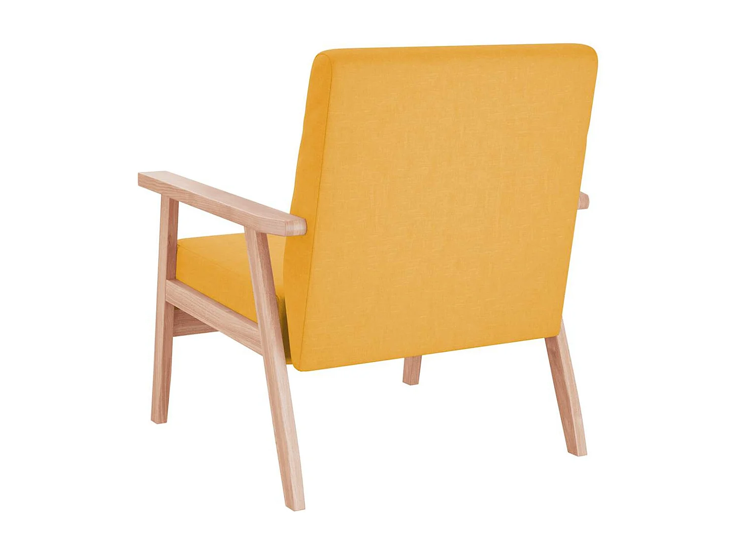 Sillón de tela amarillo