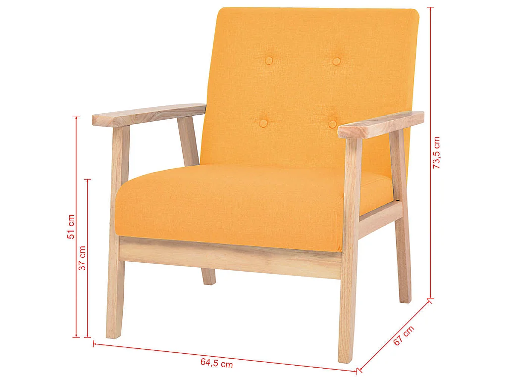 Fauteuil jaune tissu