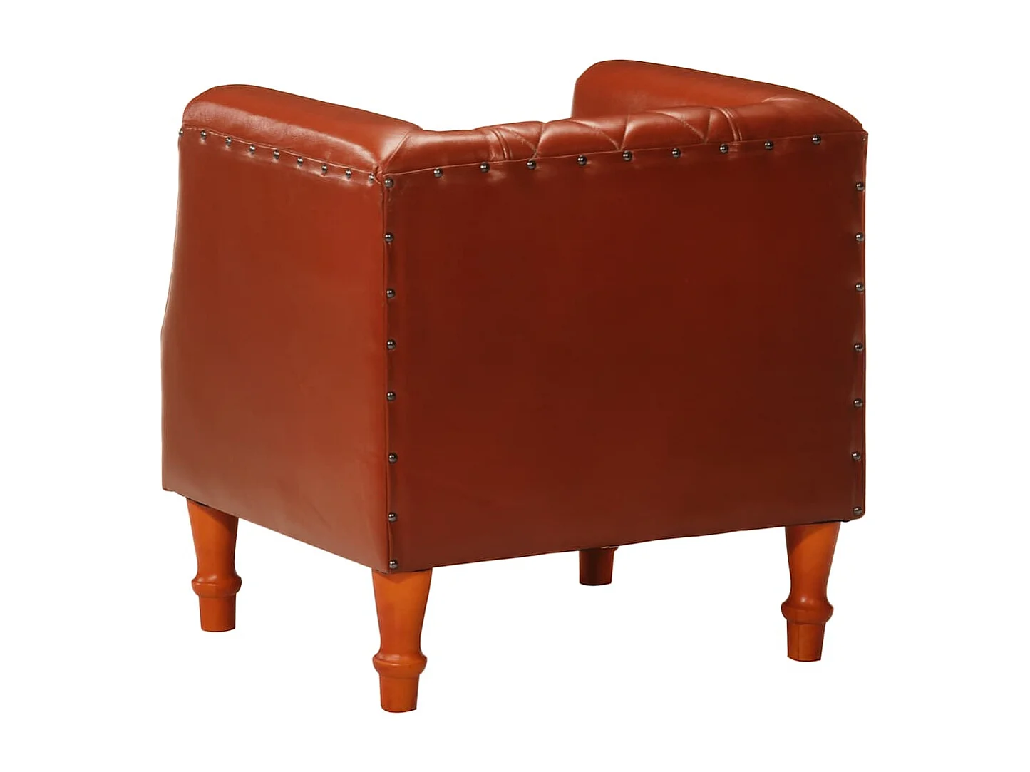 Chaise cabriolet marron Cuir véritable de chèvre