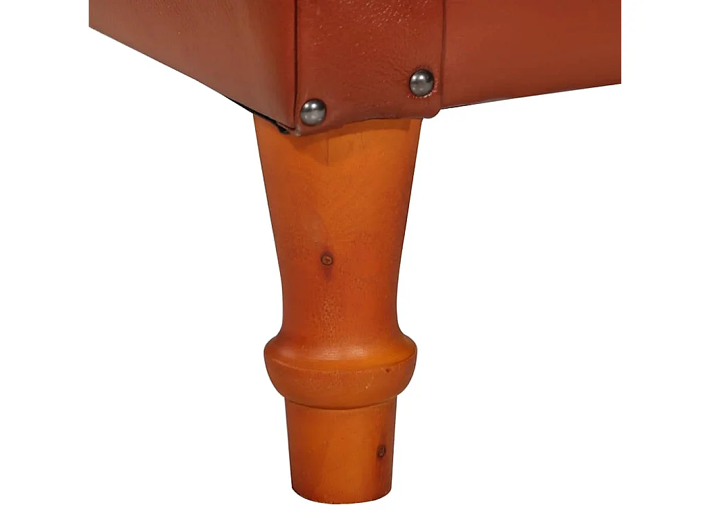 Chaise cabriolet marron Cuir véritable de chèvre