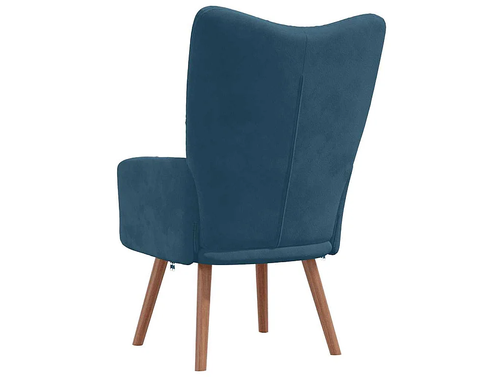 Cadeira de descanso veludo azul