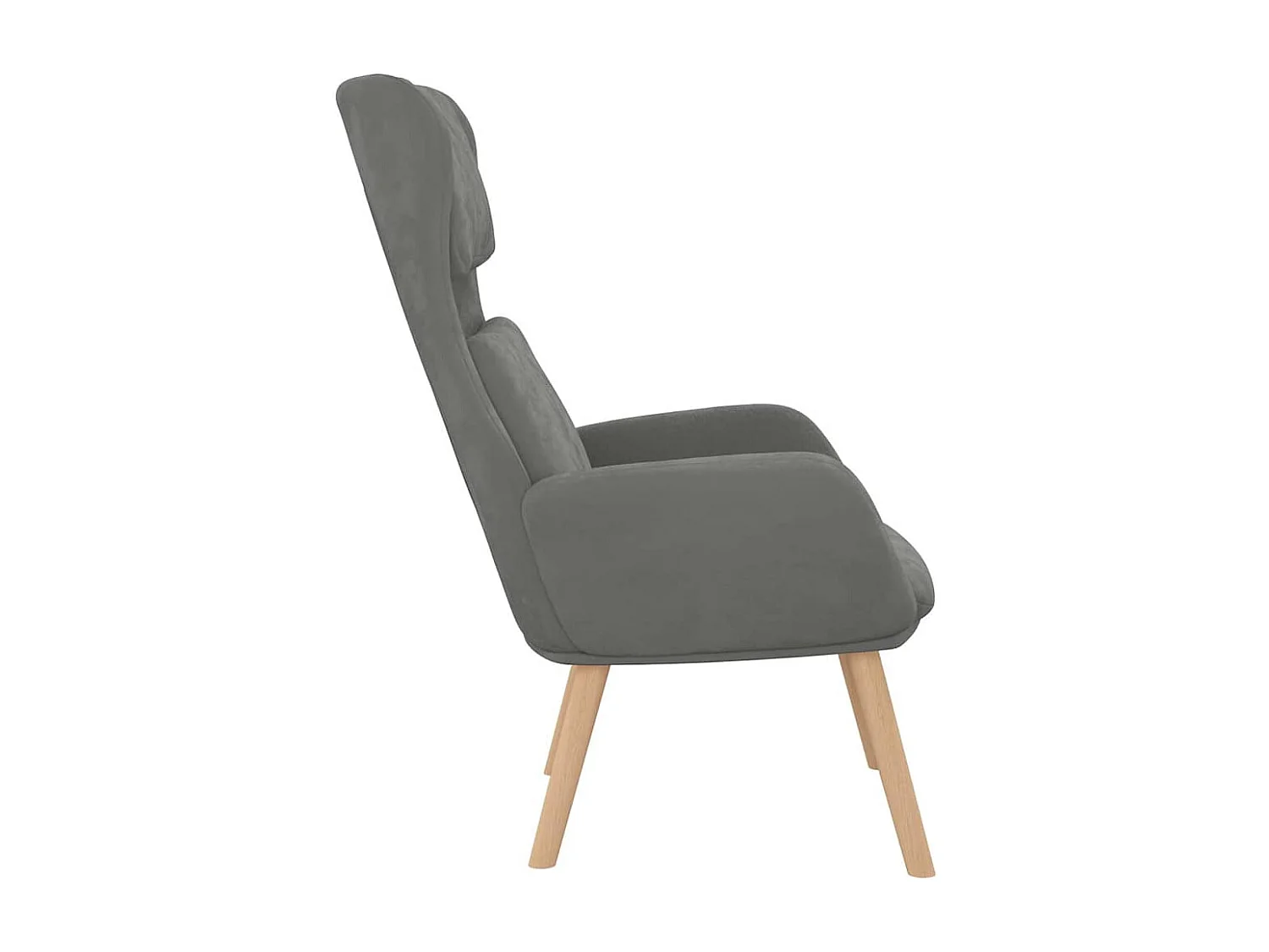 Chaise de relaxation Gris foncé Velours