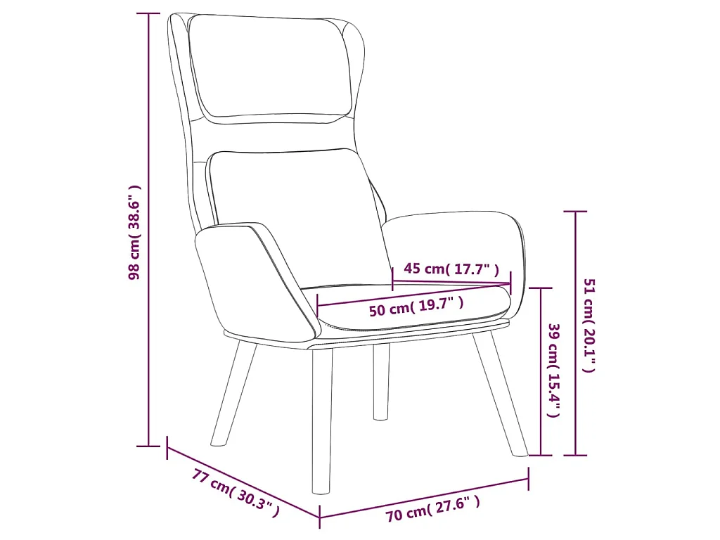 Relaxstoel fluweel donkergrijs