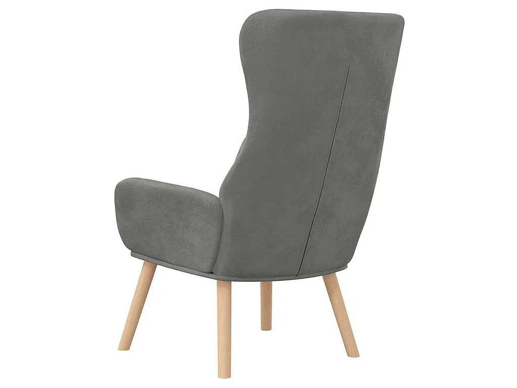 Chaise de relaxation Gris foncé Velours