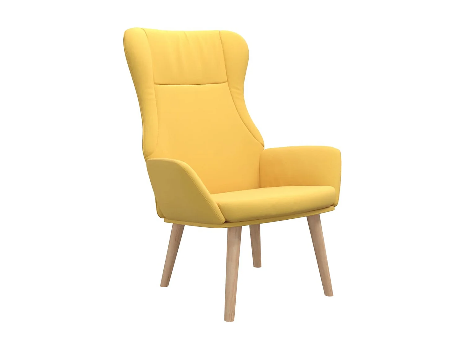 Chaise de relaxation Jaune moutarde Tissu