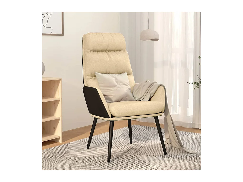 Chaise de relaxation Crème Tissu