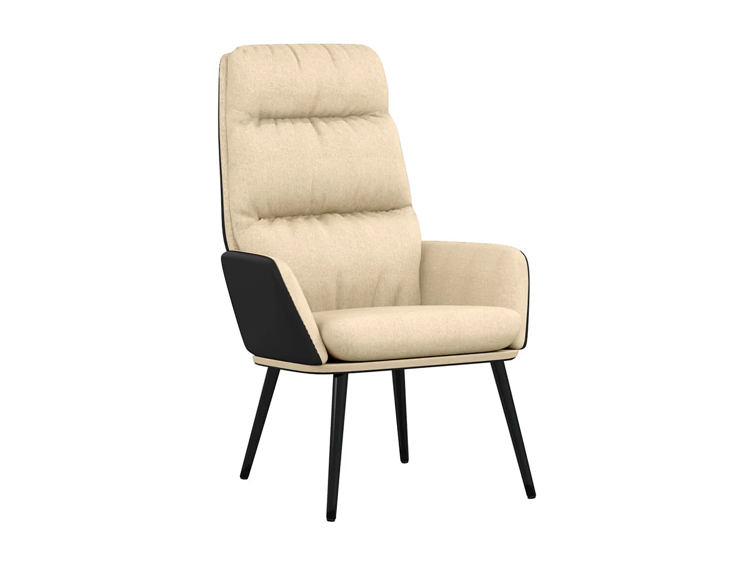 Cadeira de descanso tecido cor creme