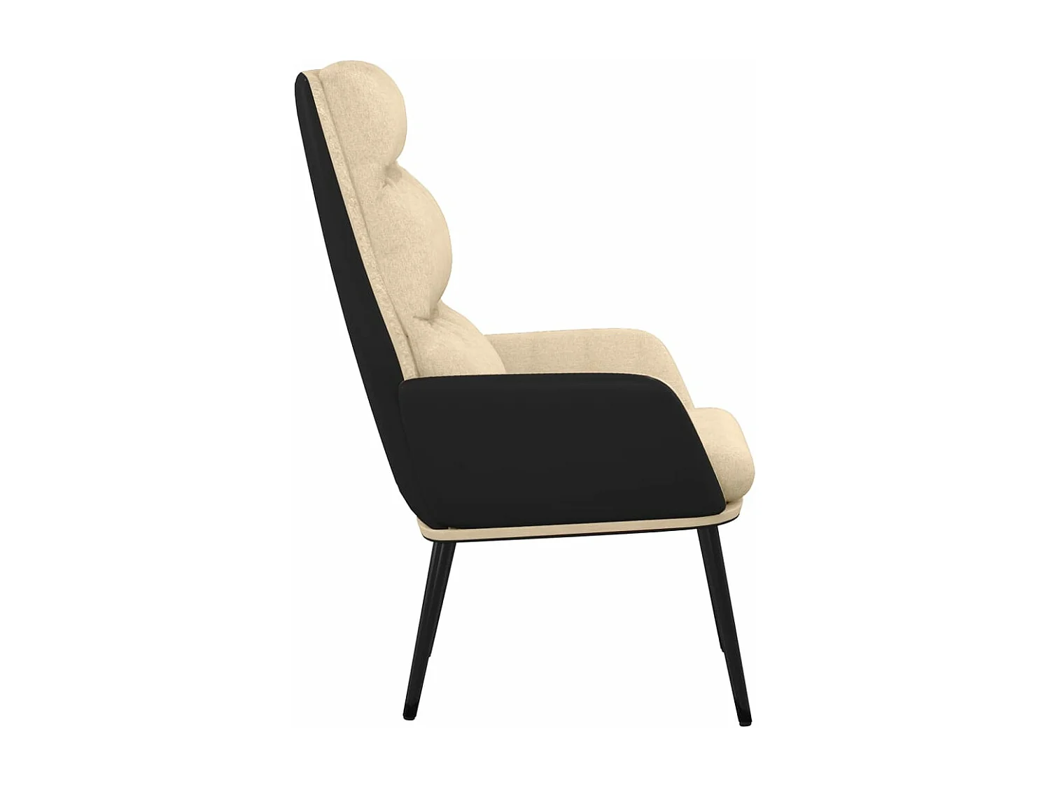 Cadeira de descanso tecido cor creme