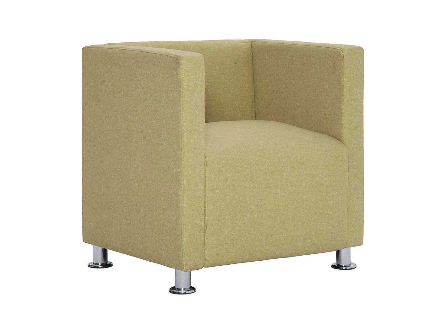 Fauteuil cube Vert Tissu
