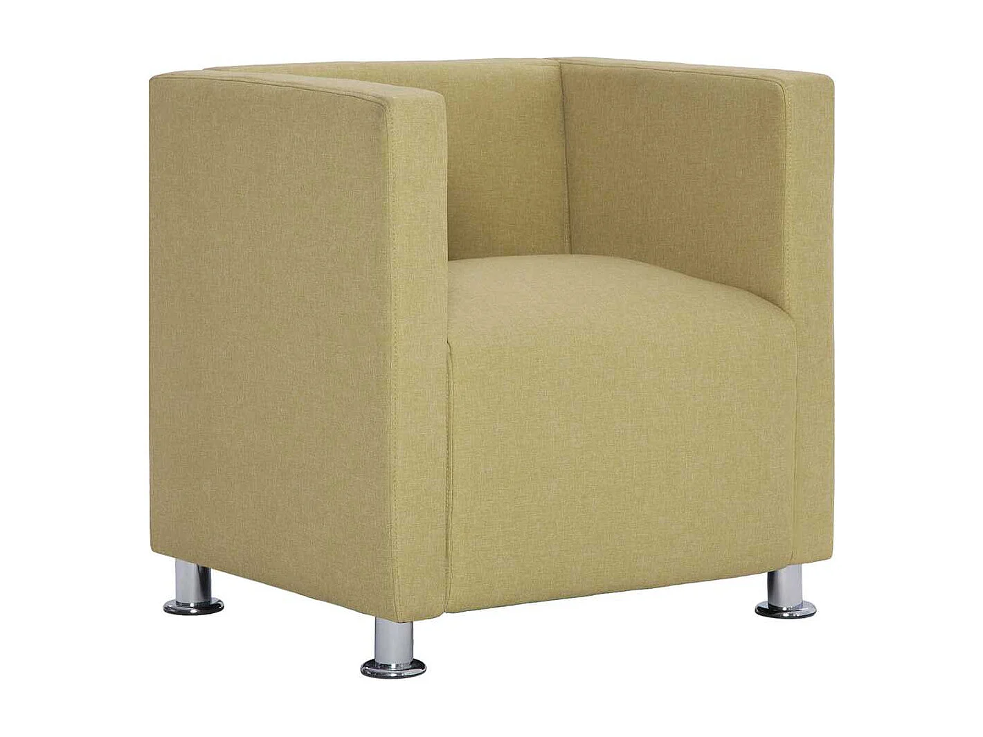 Fauteuil cube Vert Tissu