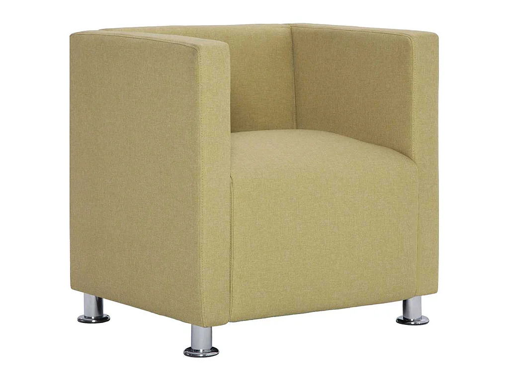 Fauteuil cube Vert Tissu
