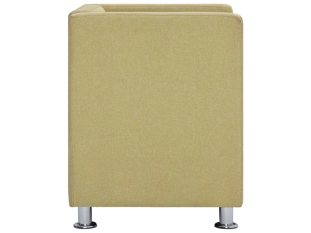 Fauteuil cube Vert Tissu