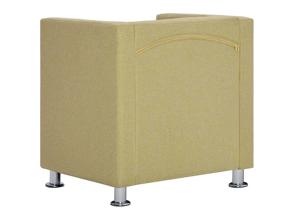 Fauteuil cube Vert Tissu