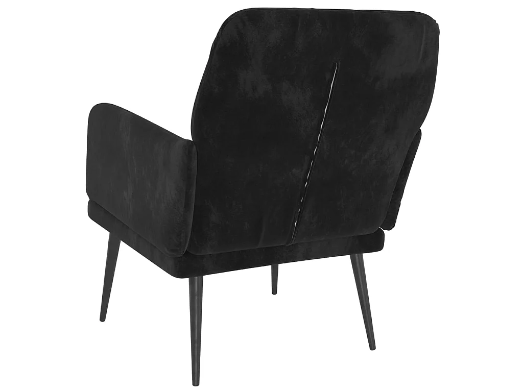 Fauteuil 62x79x79 cm fluweel zwart